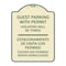 Signmission Guest Parking with Permit Violators Will Be Towed Estacionamento De Visita Con Permis, TG-1824-23926 A-DES-TG-1824-23926 - alternate 1